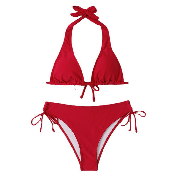 Damen Triangel-Bikini mit verstellbarem Halterdesign und seitlichem Bindeband Drune