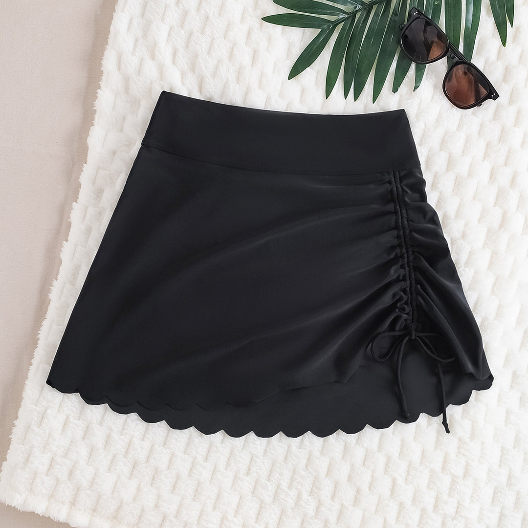 Damen Baderock mit asymmetrischem Schnitt und Schnürung Drune