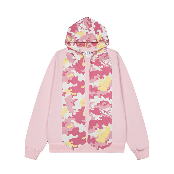 Damen Kapuzen-Sweatshirt mit überlanger Schal‑Optik und Frontzip Drune