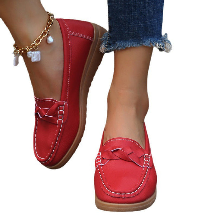 Damen Mokassin Schuhe mit eleganten Flecht-Details Drune