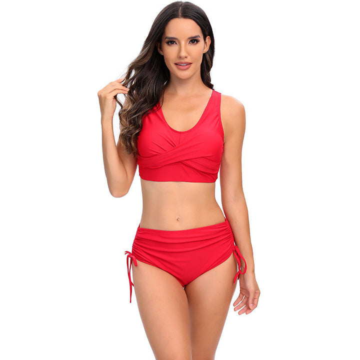 Damen Hochtailliertes Bikini-Set mit verstellbaren Trägern Drune