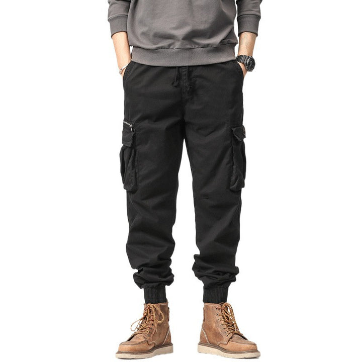 Herren Cargo-Joggerhose aus Baumwollmix mit Elastischem Tunnelzugbund und Multifach‑Taschen Drune
