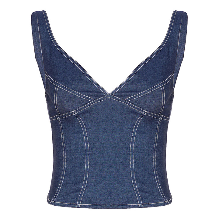 Damen Capri-Jeans mit trendigem Schnitt und rustikalen Knopfdetails Drune