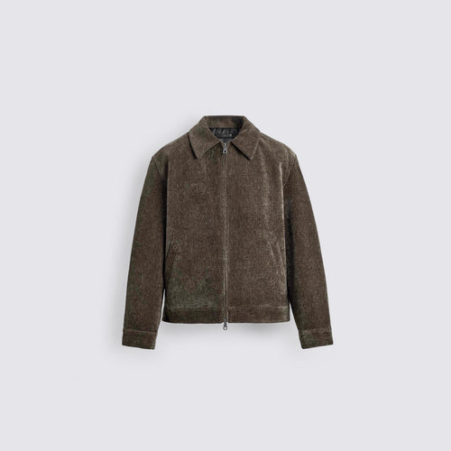 Herren Boxy-Blouson aus feiner Cordstruktur mit Hemdkragen und Zwei-Wege-Reißverschluss Drune