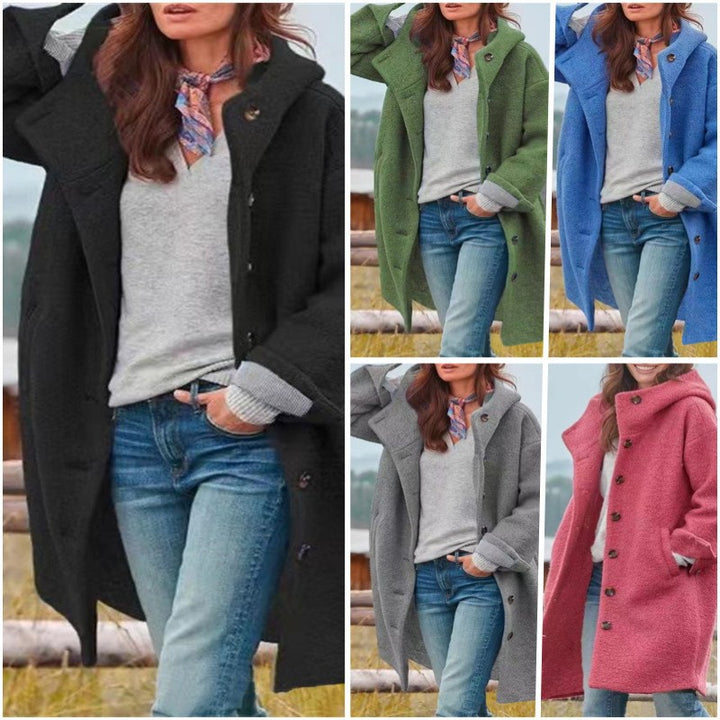 Damen Oversize-mantel mit praktischen Taschen Drune