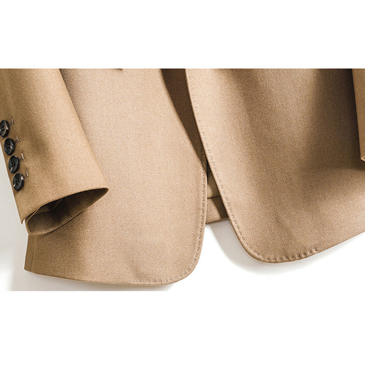 Damen Taillierter Einreihiger Blazer mit Ein-Knopf-Verschluss und Pattentaschen Drune