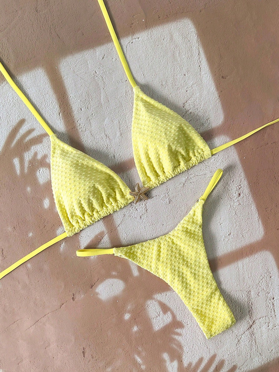 Damen Triangel-Bikini mit strukturiertem Stoff und maritimen Details Drune