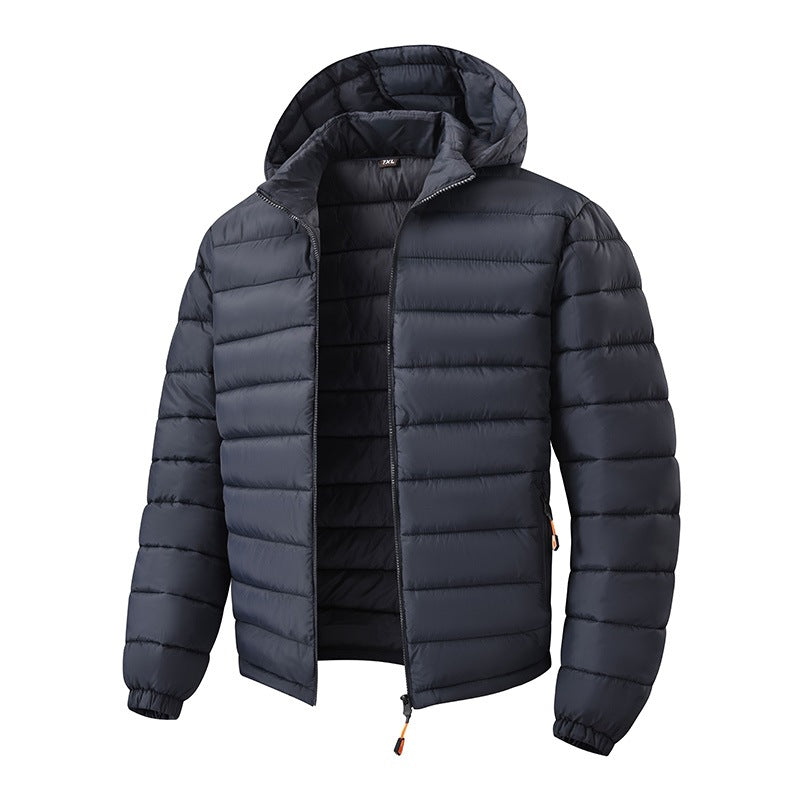 Herren Ultraleichte Steppjacke mit Kapuze und Thermoisolierung Drune