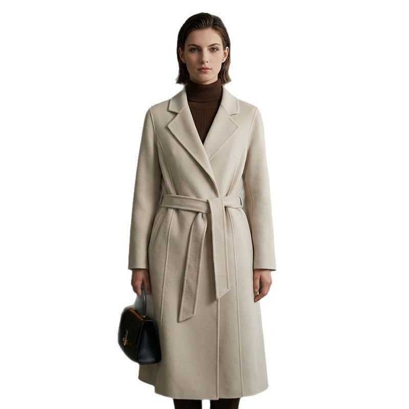 Damen Eleganter Wollmantel mit praktischen Taschen Drune