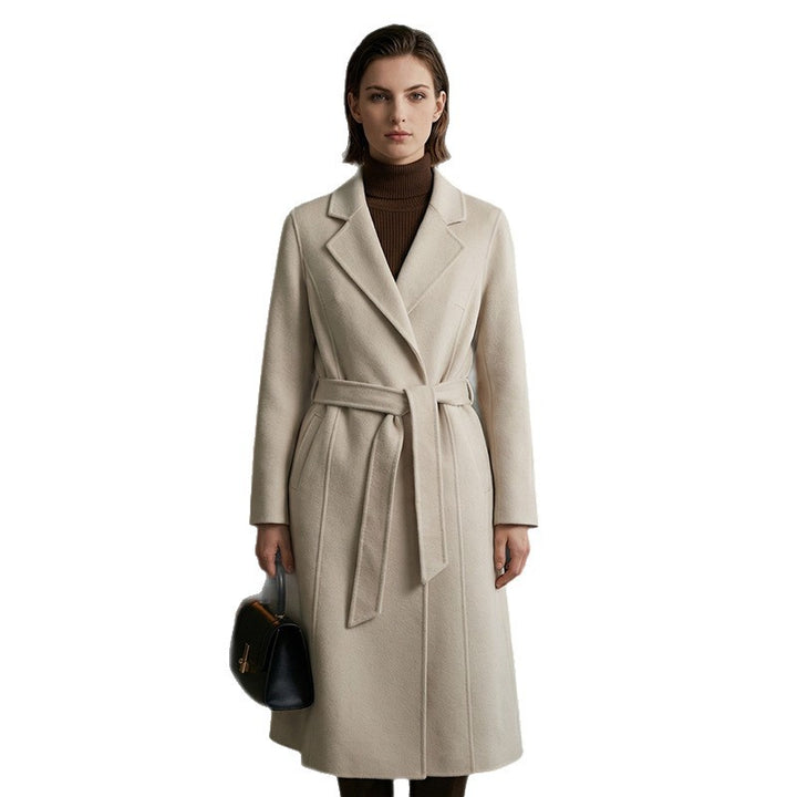 Damen Eleganter Wollmantel mit praktischen Taschen Drune