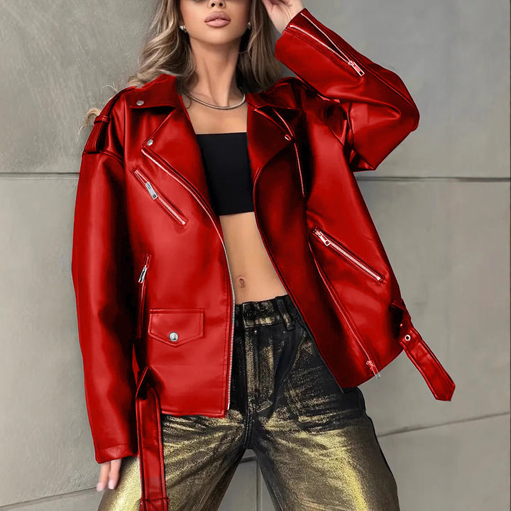 Drune | Oversized Lederjacke für Frauen