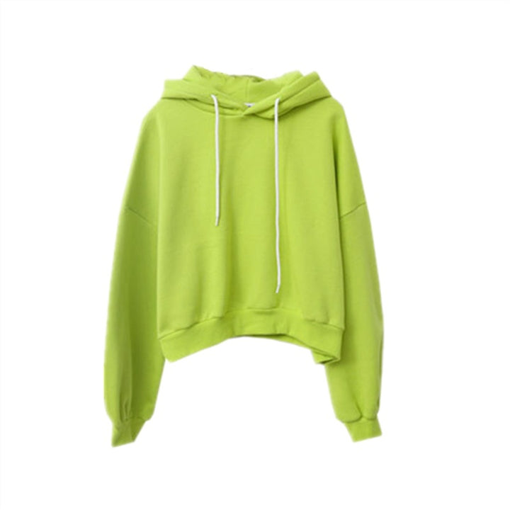 Damen lässiger cropped Hoodie mit voluminösen Ärmeln Drune