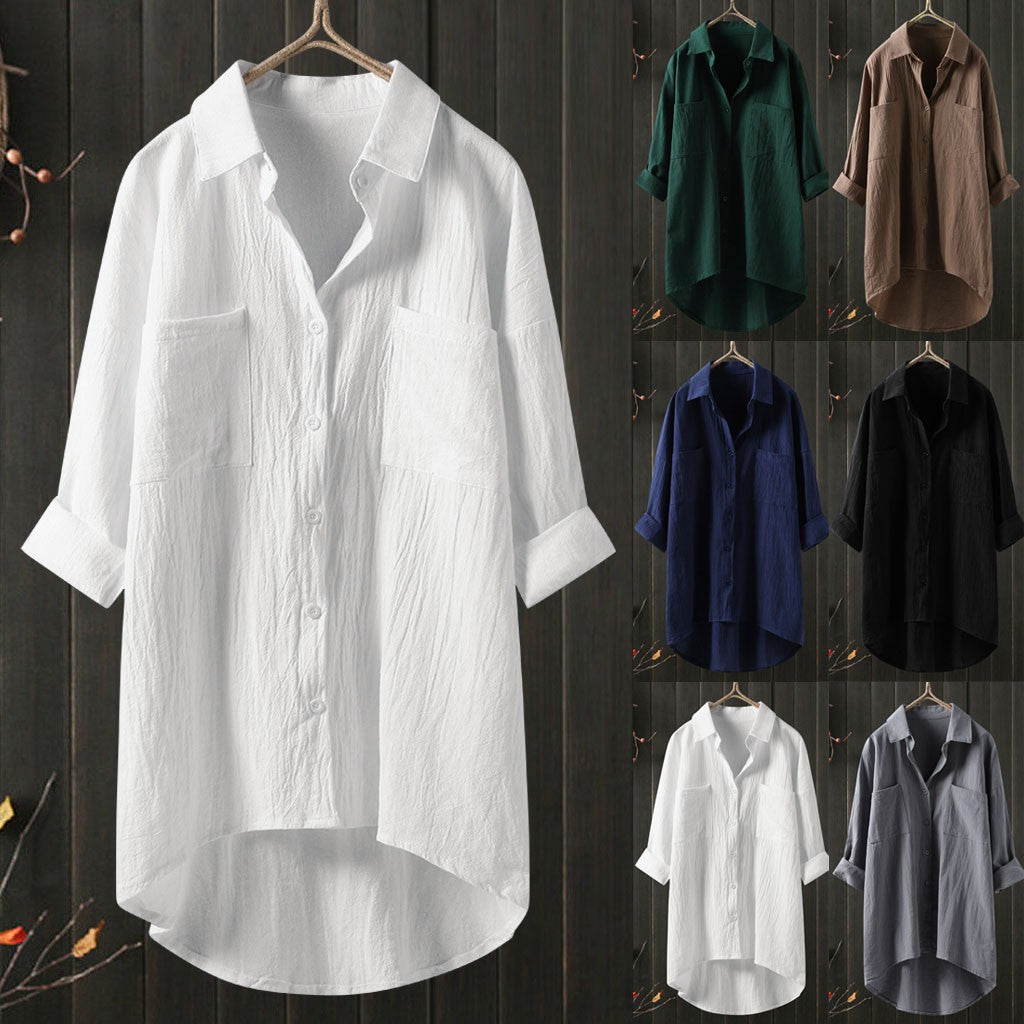 Damen Relaxed Fit Button-Up Shirt Drune