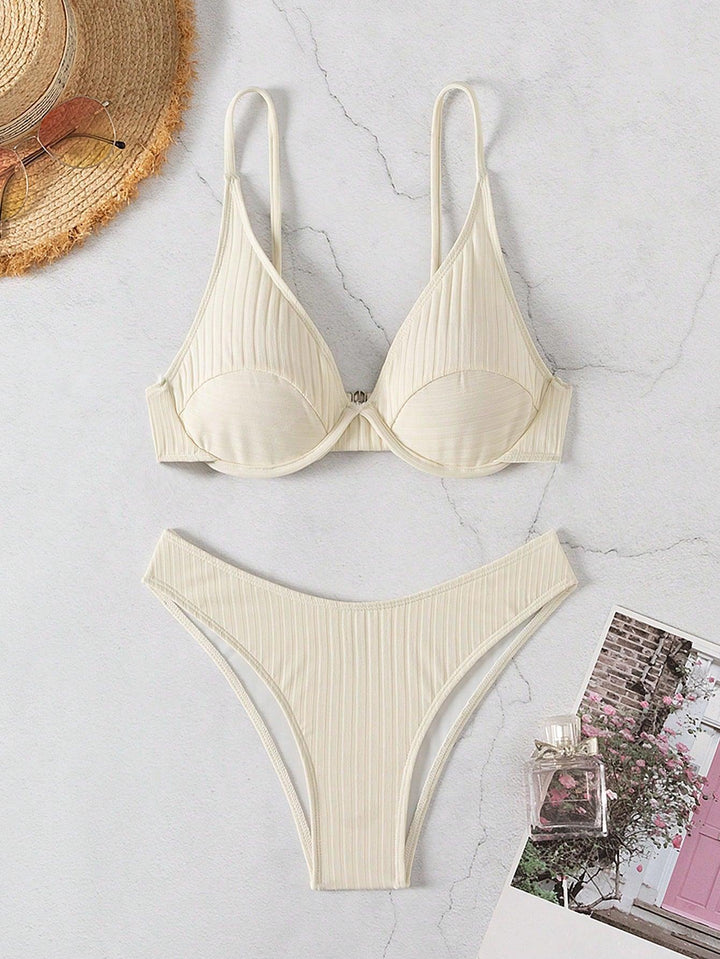 Damen Triangel-Bikini mit eleganter Rippstruktur Drune