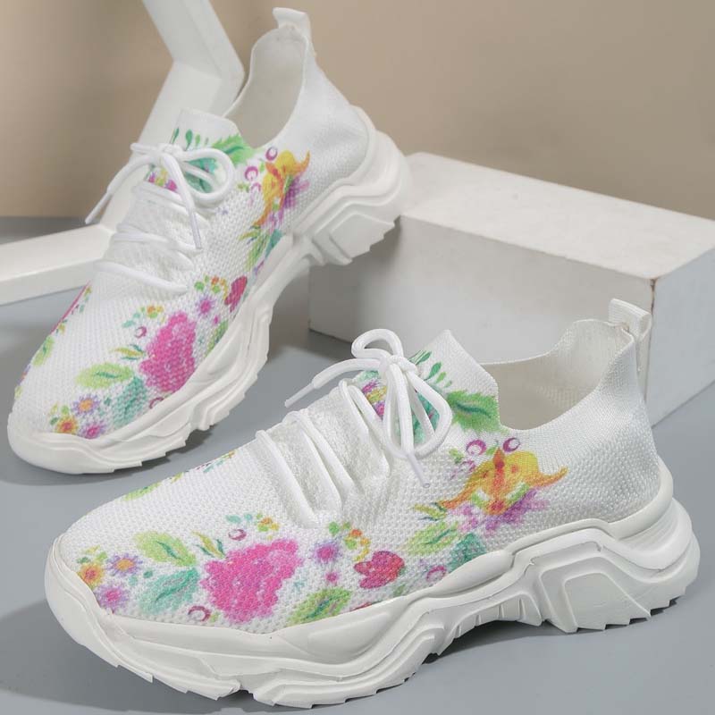 Drune | Lässige Turnschuhe Mit Blumendruck