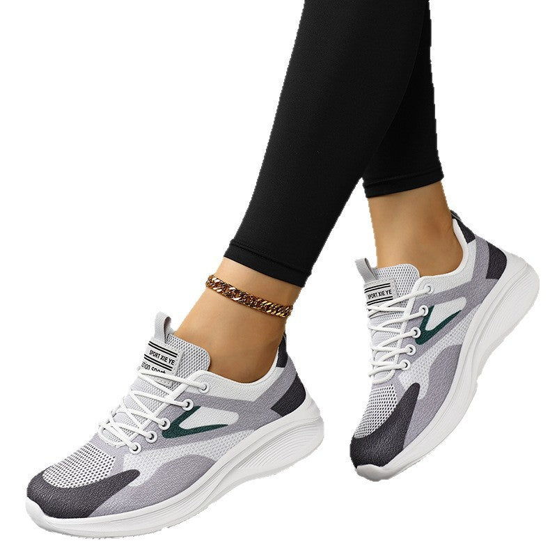 Damen Leichte Mesh-Laufschuhe mit gedämpfter EVA-Plateausohle und Komfort-Fußbett Drune