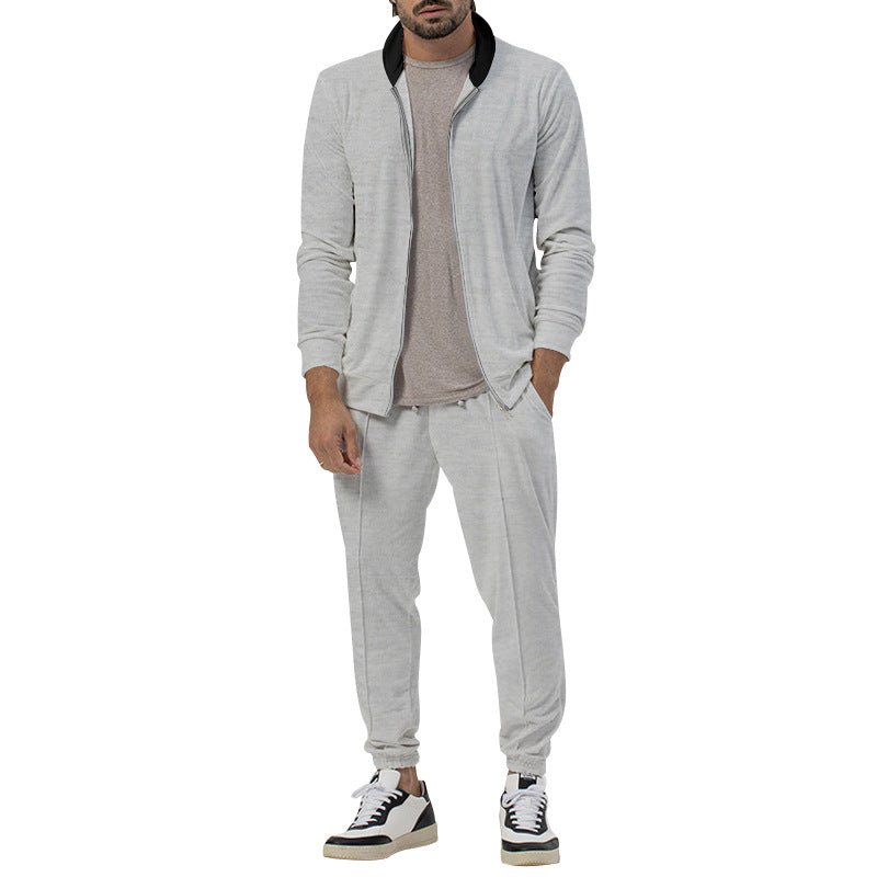 Herren Atmungsaktive Zip-Jacke mit hohem Kragen und seitlichen Taschen Drune