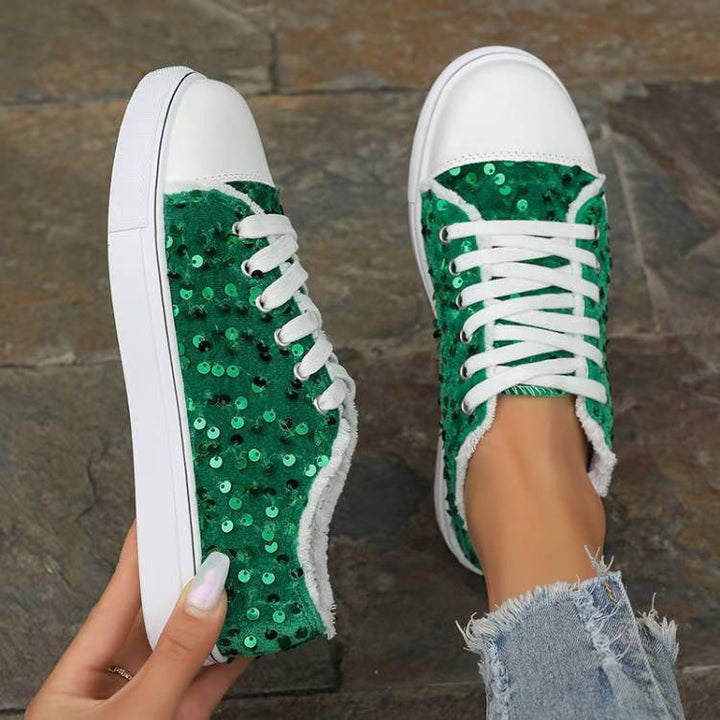 Damen Glitzernde Sneaker mit modischen Pailletten und lässigem Design Drune