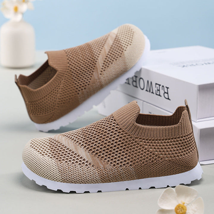 Damen Atmungsaktive Slip-On Sneakers mit elastischer Netzstruktur Drune