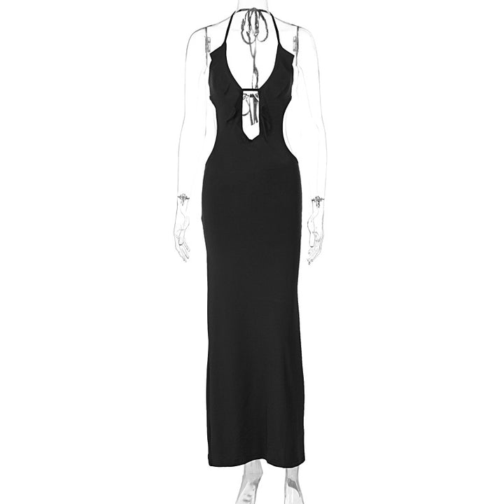 Damen Maxikleid mit Rüschendekor und figurbetontem Schnitt Drune