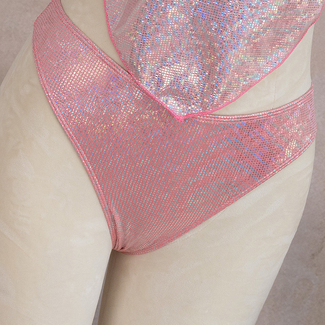 Damen Knapp geschnittenes Strandkleid mit Glitzereffekt Drune