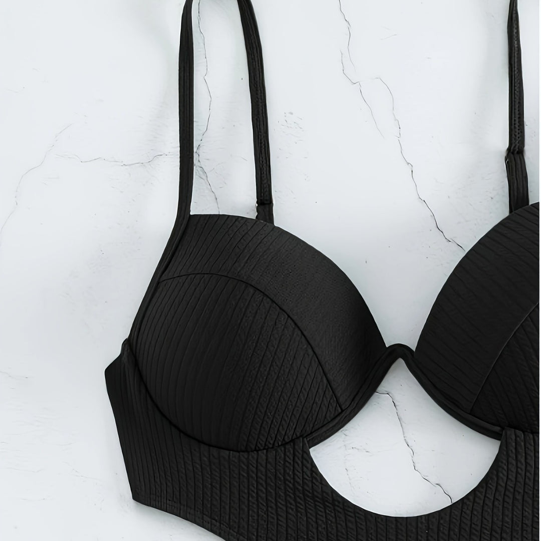 Damen Einteiler Badeanzug mit elegantem Cut-Out-Design und verstellbaren Trägern Drune