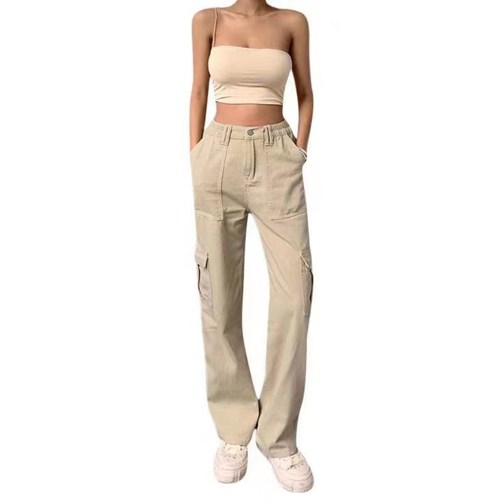Damen Cargo-Hose mit praktischen Seitentaschen und weitem Schnitt Drune