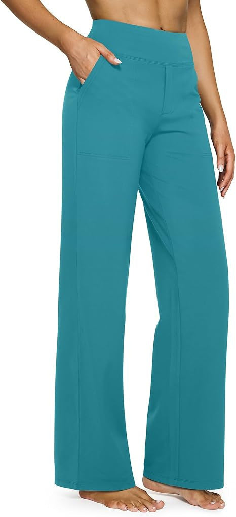 Frauen Weite Hochtaillierte Lounge-Hosen mit Taschen Drune