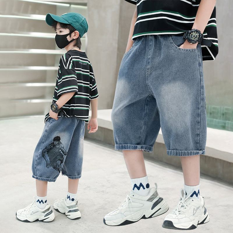 Unisex lässige Jeans-Shorts mit einzigartigem Charakter Drune