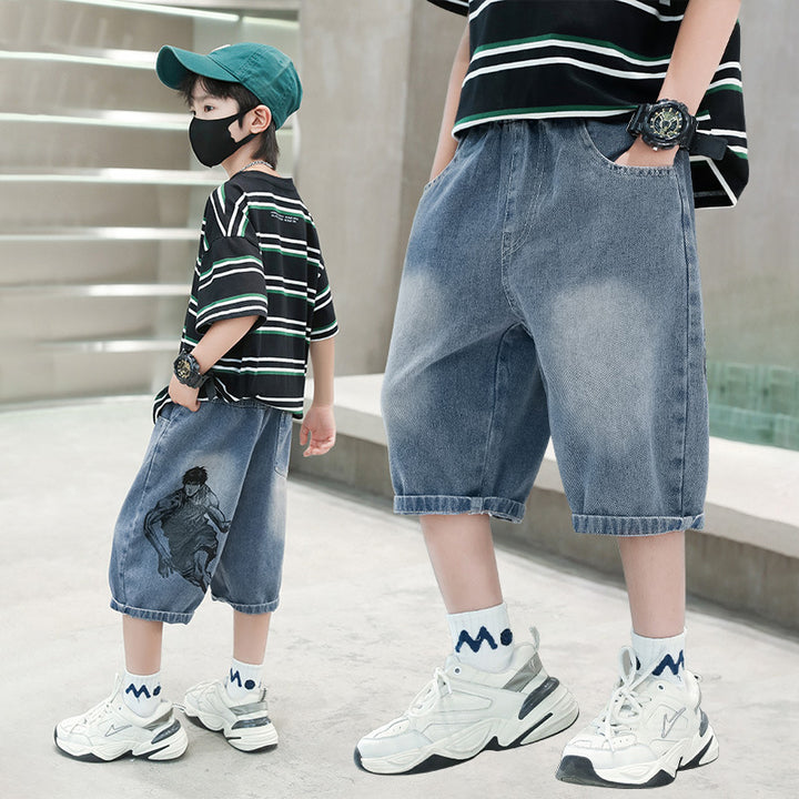 Unisex lässige Jeans-Shorts mit einzigartigem Charakter Drune