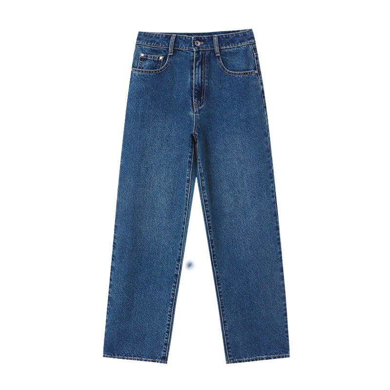 Damen High-Waist Jeans mit weitem Bein und lässiger Silhouette Drune