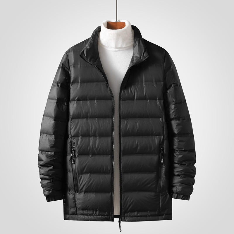 Herren Leichte gesteppte Thermojacke mit Stehkragen und Zwei-Wege-Reißverschluss Drune