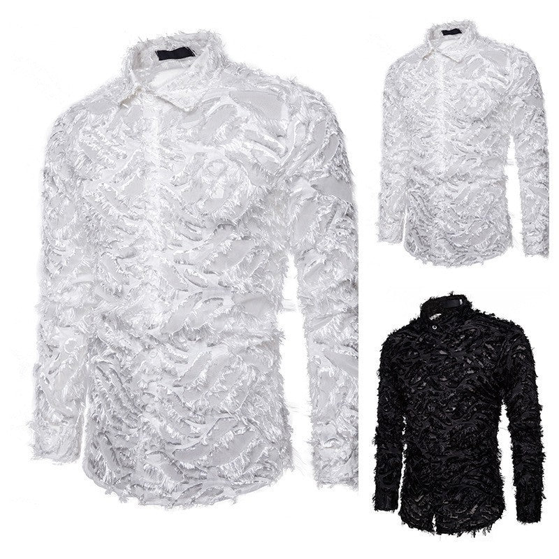 Herren Modisches Hemd mit strukturiertem Design Drune