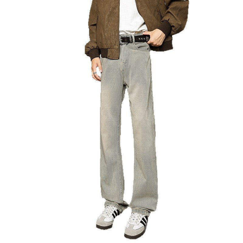 Herren weite Jeanshose mit hohem Bund und lässigem Schnitt Drune