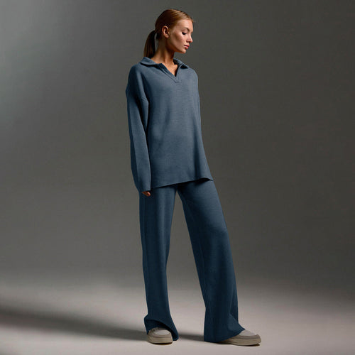 Drune | Lounge Satz mit Weiten Hose und Poloshirt
