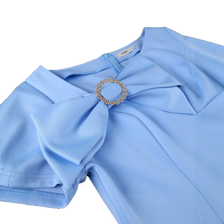 Damen Etuikleid mit eleganter Schleife Drune