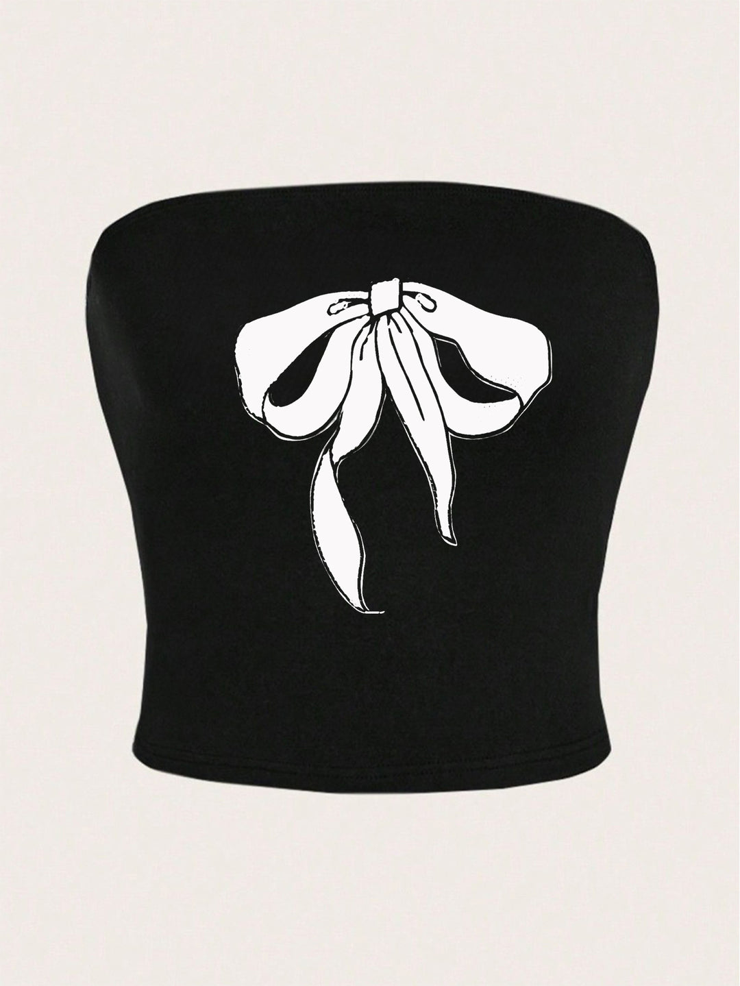 Damen Bandeau-Oberteil mit fruchtigem Motiv und figurbetontem Schnitt Drune