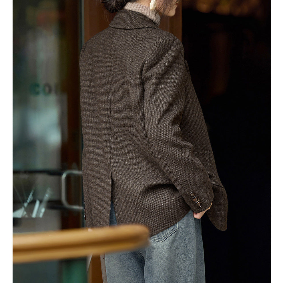 Damen Modern geschnittener Blazer mit strukturiertem Stoff Drune
