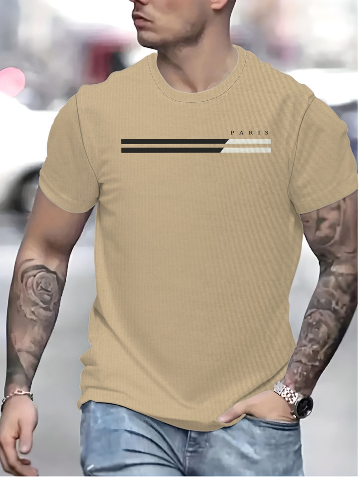 Herren T-Shirt mit stilvollem Linienmuster Drune