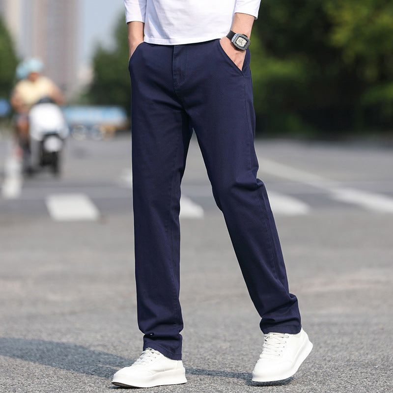Herren Slim Fit Stretch-Hose mit elastischem Bund und geradem Bein Drune