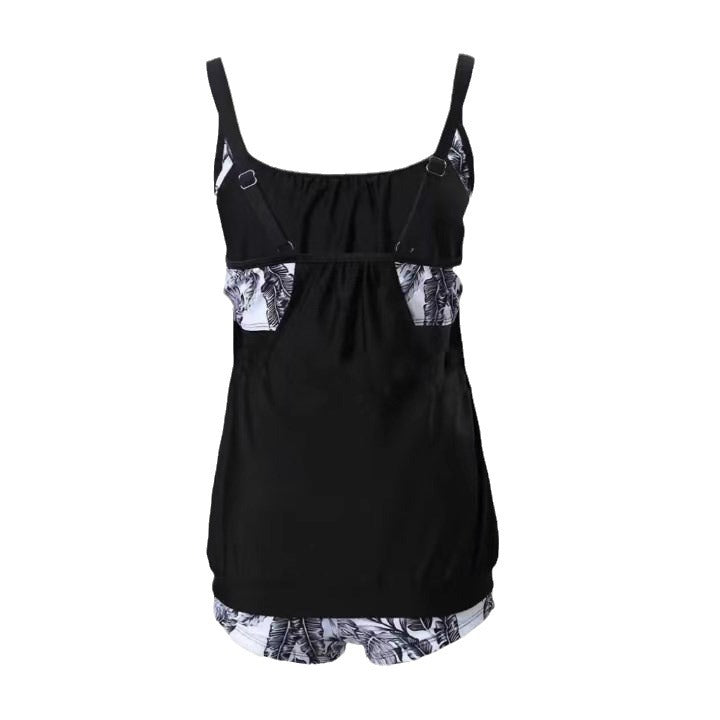 Damen Tankini-Set mit floralem Oberteil und sportlichen Shorts Drune