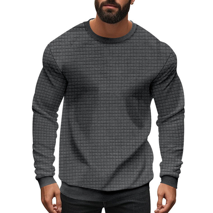 Herren Langarm-Sweatshirt mit strukturiertem Design und elastischen Bündchen Drune
