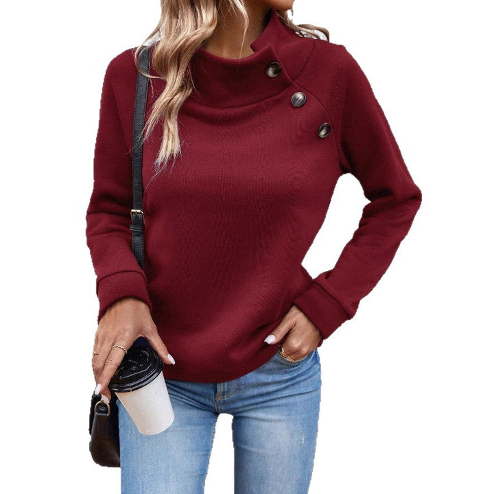 Damen Elegantes Oberteil mit Rollkragen Drune