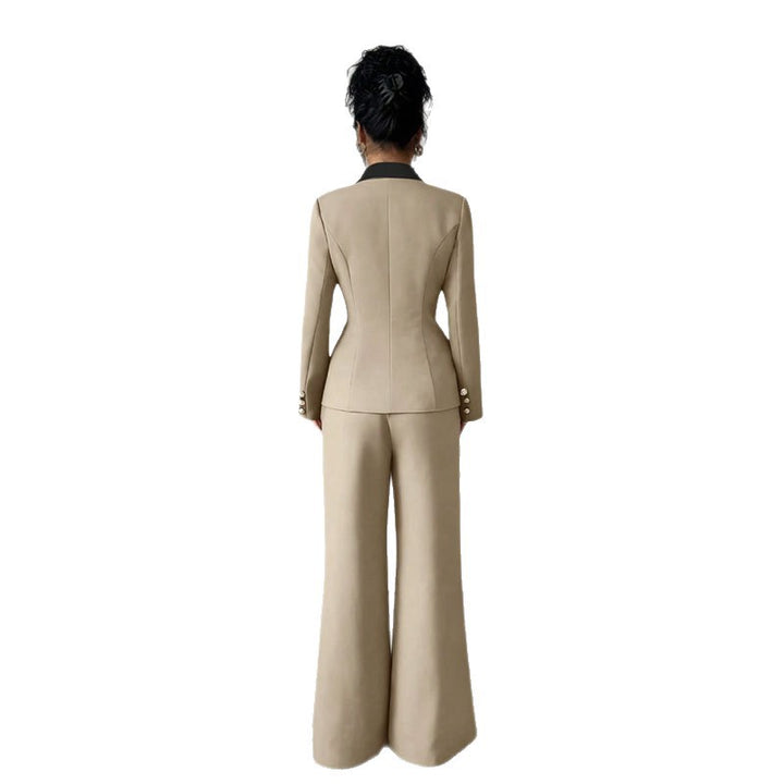 Damen Elegantes Doppelreihiges Blazer-Set Drune