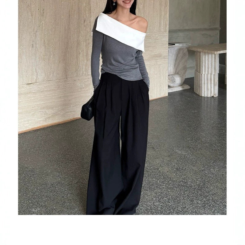 Damen Elegante und stilvolle Jumpsuit mit off-shoulder Design Drune