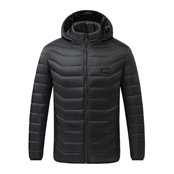 Herren Beheizte Steppjacke mit Mehrzonen-Heizsystem und Kapuze Drune