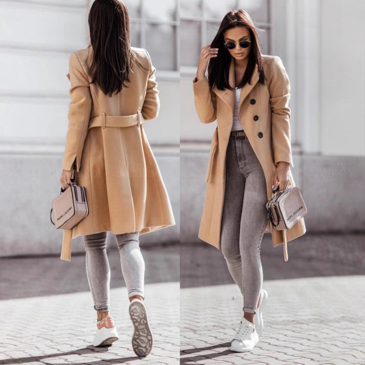 Damen Eleganter Übergangsblazer mit doppelter Knopfreihe und praktischen Taschen Drune