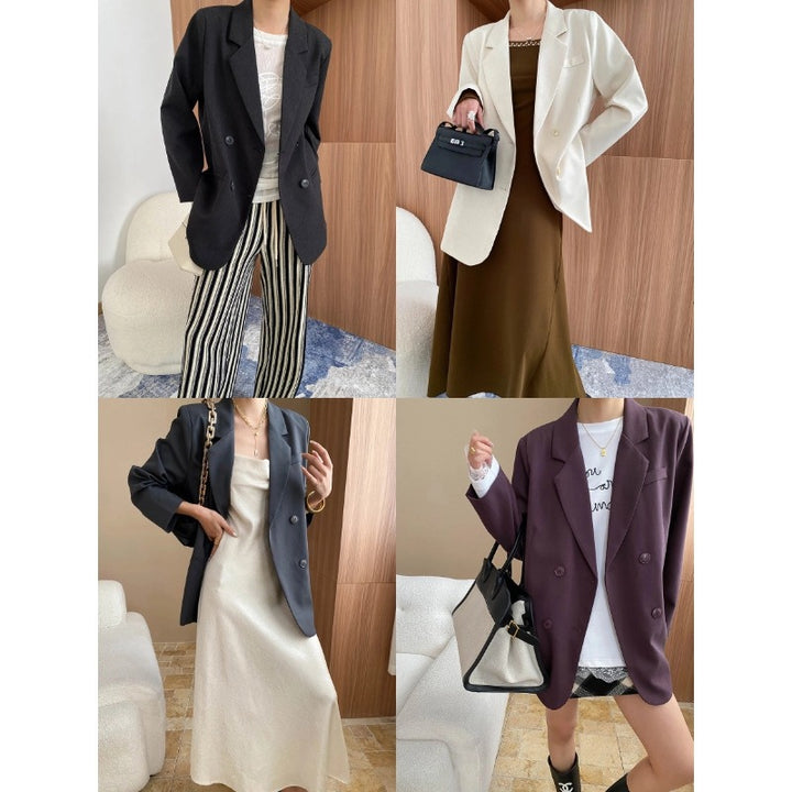 Damen eleganter Blazer im Oversized-Stil mit stilvollen Details Drune