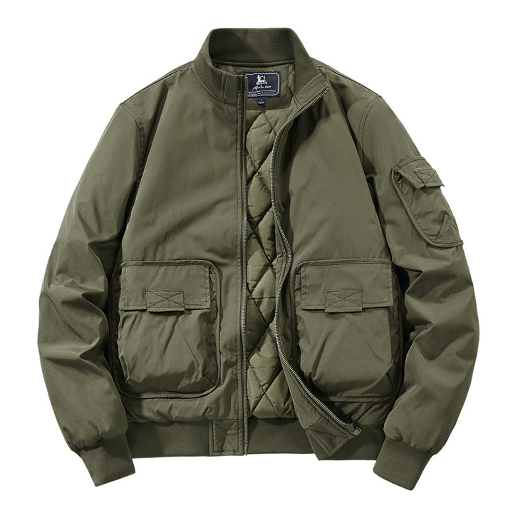 Herren Modische Bomberjacke mit zahlreichen Taschen Drune