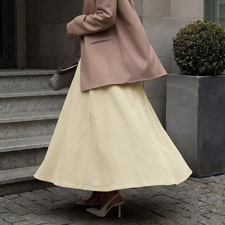 Damen Eleganter Plisseerock mit tiefem Bund und Taschen Drune